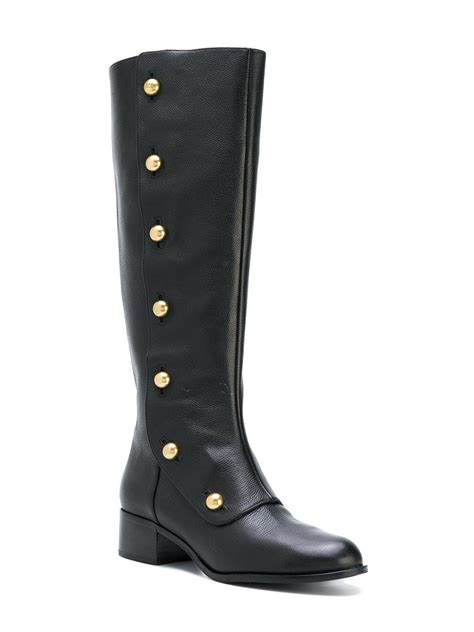 michael kors black boots with gold|Michael Kors boots high heel.